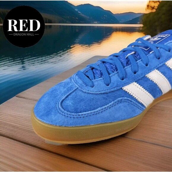 Adidas Gazelle Indoor Casual Low top Sneakers Blue White H06260 - Men's Size 11 - Picture 11 of 16